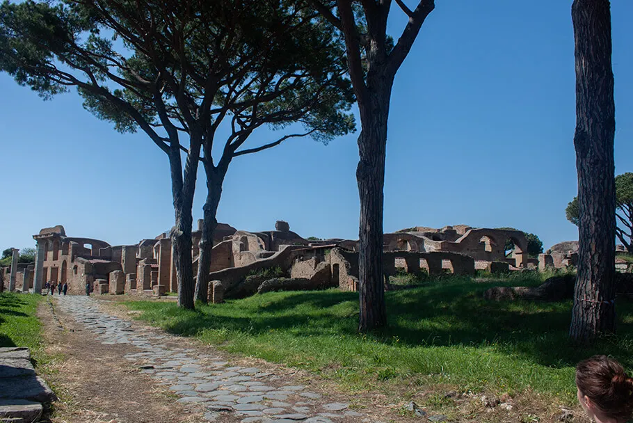 Les ruines d'Ostie, l'ancien port de Rome